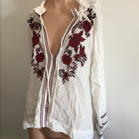 On hold** RARE Free People tunic gauzy - Picture 3 of 13